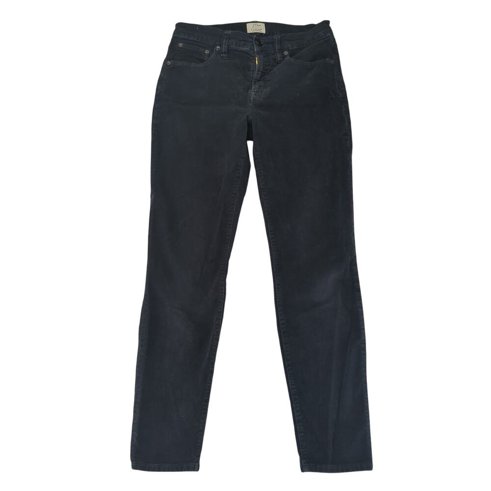J.Crew 9-in‎ High-rise Toothpick Skinny Jeans Black Corduroy Women's 27 Stretch